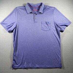 Tommy Bahama Polo‎ Shirt Mens XL Blue Short Sleeve Performance Wicking Polyester